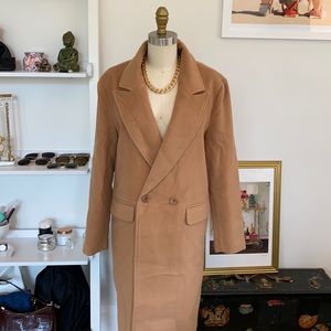 Missguided Masculine Oversized Formal Camel Coat